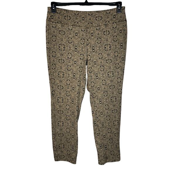 Soft Surroundings Pants - Soft Surroundings Large Ponte Pants Pull-On Stretch Tapered Geometric High-Rise